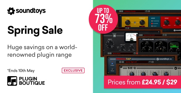 Soundtoys Spring Sale, Save up to 73% at Plugin Boutique