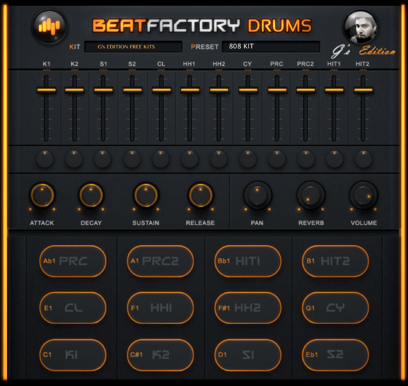 Edmやhip Hopにぴったりな無料ドラムマシン音源 Beat Factory Drums Free Kontaktina 無料音源 シンセサイザー プラグイン Dtmセール情報配信総合サイト