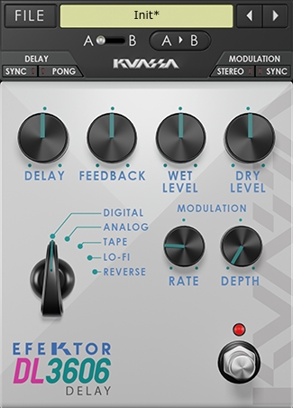 EFEKTOR DL3603 Delay - User Interface