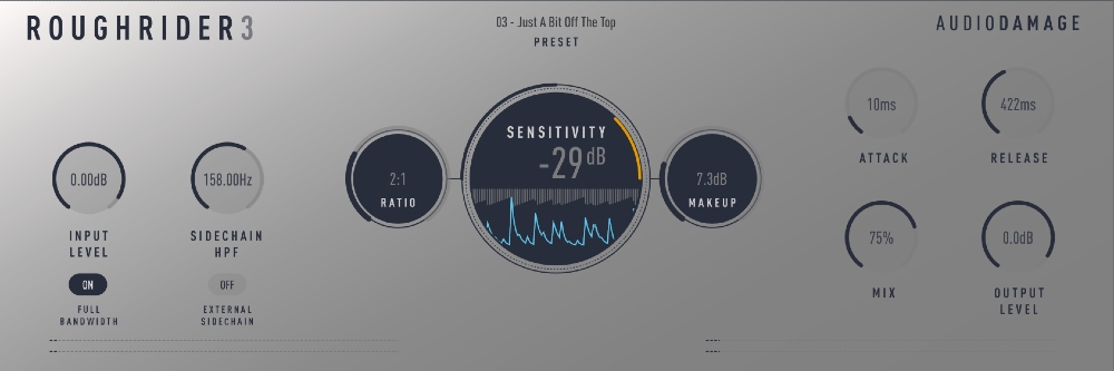 Audio Damage Rough Rider 3 - User Interface