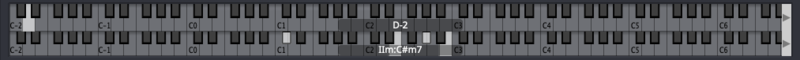 Screenshot showing the keys display section of the reMIDI 4 interface