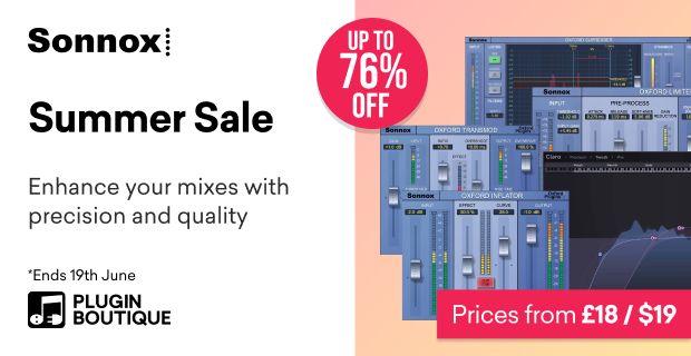 Sonnox Summer Sale, Save up to 76% off at Plugin Boutique
