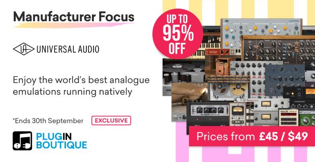 Universal Audio UAD Manufacturer Focus Sale, Save up to 95% at Plugin Boutique